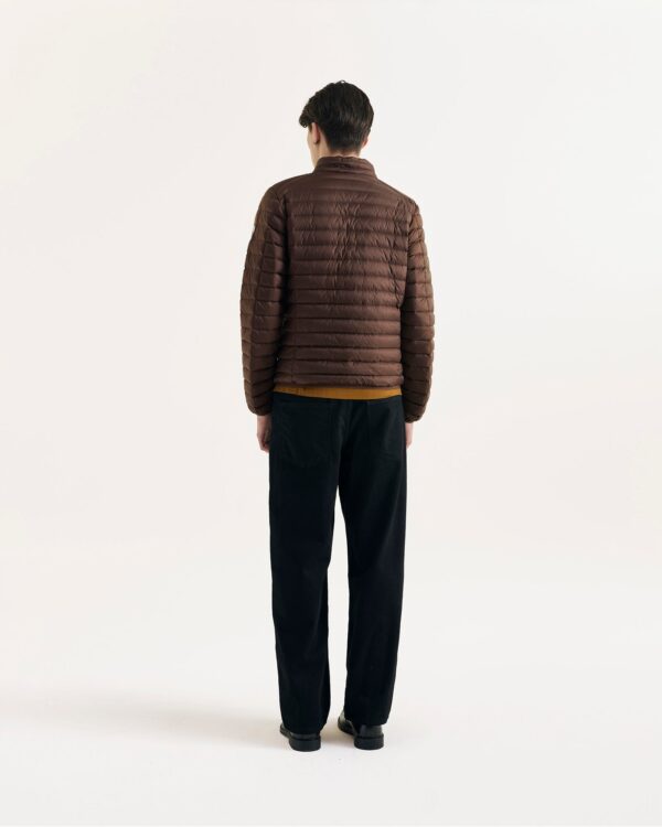 Matte Chocolate Lightweight Down Jacket - Image 3