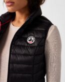 Black Seda Sleeveless Lightweight Down Jacket