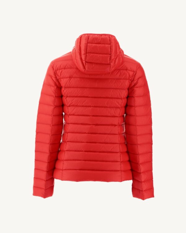 Cloe Bright Red Lightweight Hooded Down Jacket - Image 3