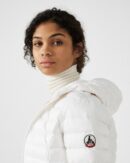 Cloe White Lightweight Hooded Down Jacket