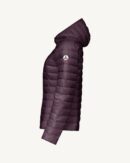 Cloe Fig Lightweight Hooded Down Jacket