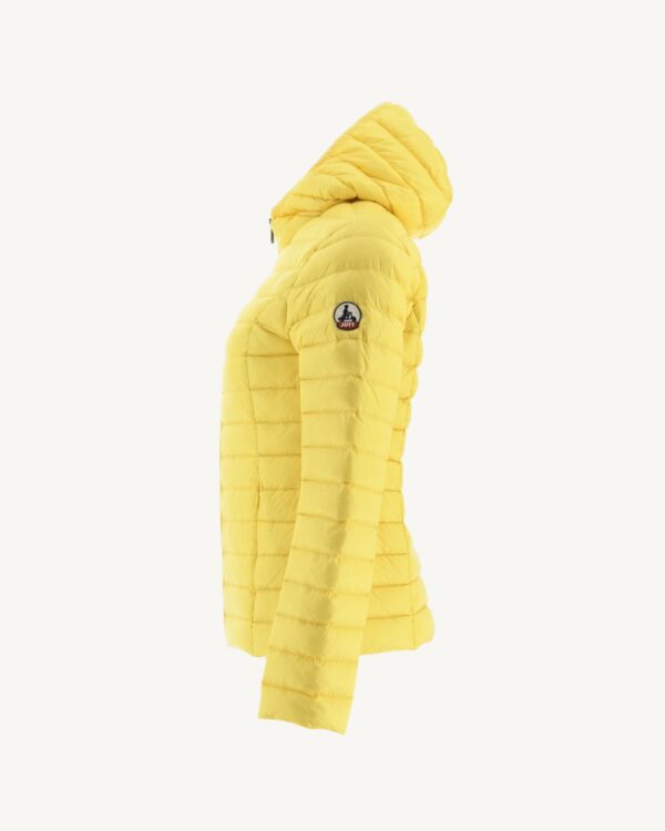 Cloe Light Yellow Hooded Lightweight Down Jacket - Image 2