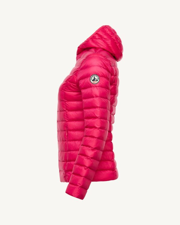Cloe Fushia Lightweight Hooded Down Jacket - Image 2
