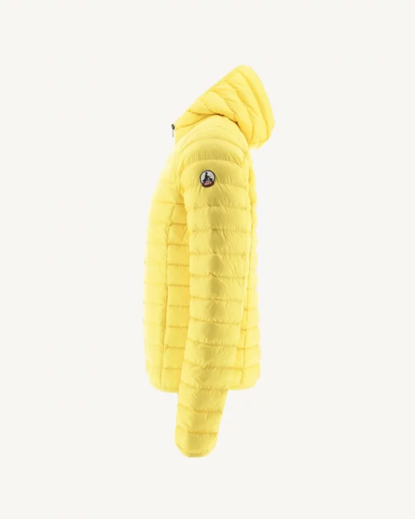Nico Light Yellow Hooded Lightweight Down Jacket - Image 2