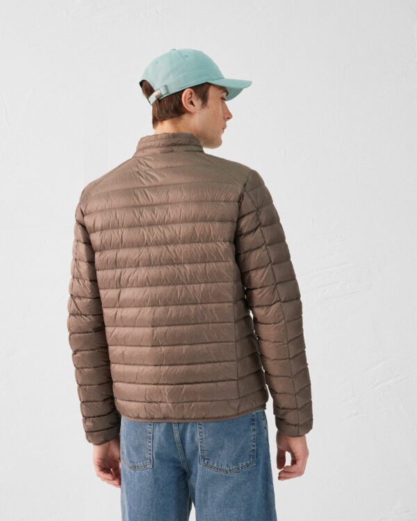 Taupe Mat lightweight down jacket - Image 4
