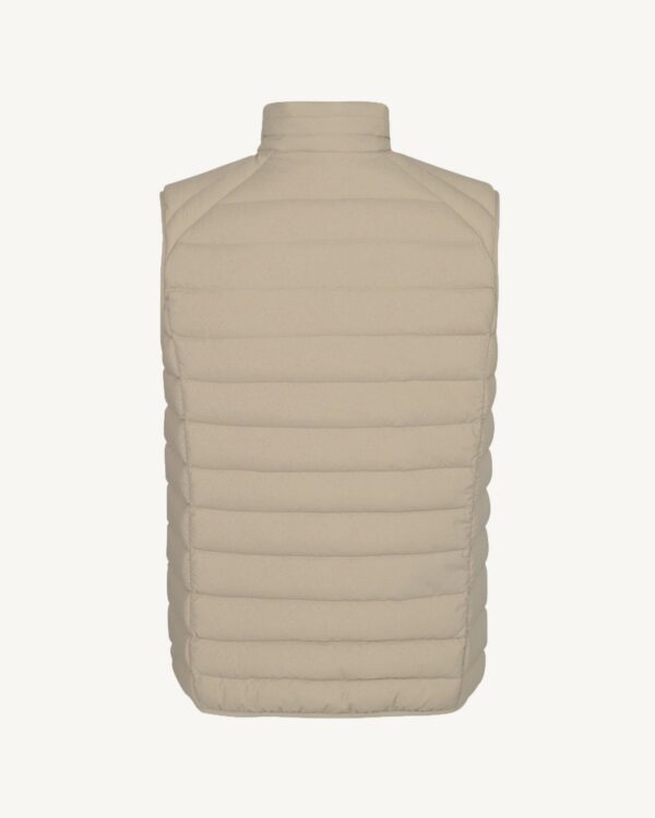 Beige Arafo stretch sleeveless down jacket - Image 2