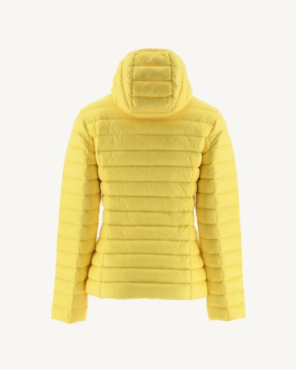 Cloe Light Yellow Hooded Lightweight Down Jacket - Image 3