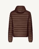 Nico Chocolate Lightweight Hooded Down Jacket