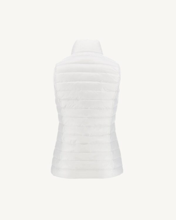 White Seda Sleeveless Lightweight Down Jacket - Image 4