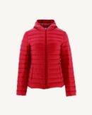 Cloe Red Lightweight Hooded Down Jacket