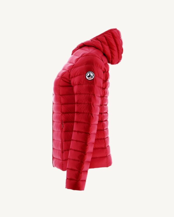 Cloe Red Lightweight Hooded Down Jacket - Image 2