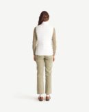 White Seda Sleeveless Lightweight Down Jacket