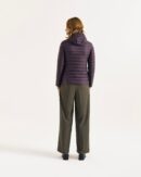 Cloe Fig Lightweight Hooded Down Jacket