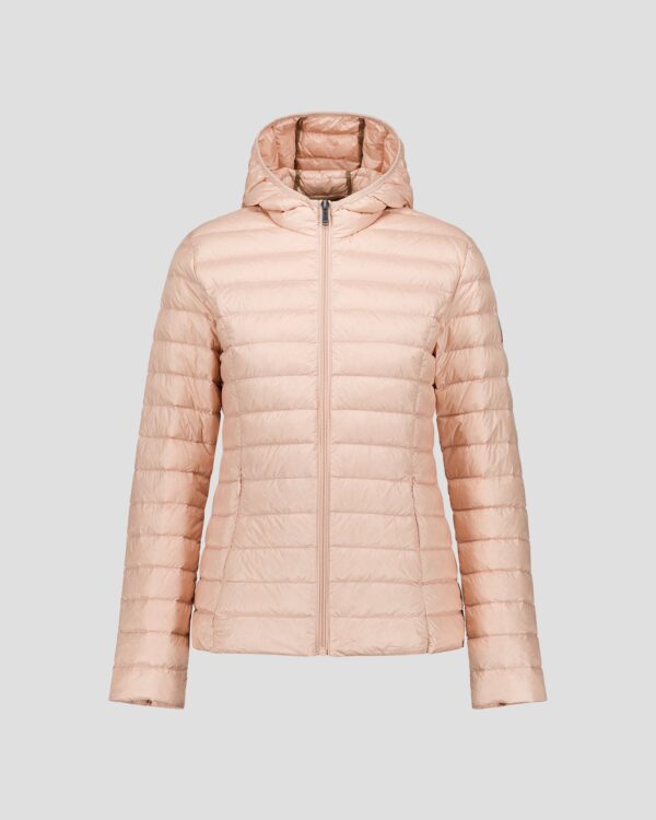 Cloe Light Peach Hooded Lightweight Down Jacket