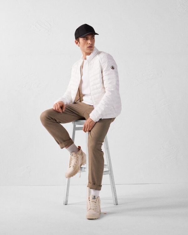 Matte White Lightweight Down Jacket - Image 6