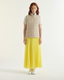 Beige Grenada stretch sleeveless down jacket