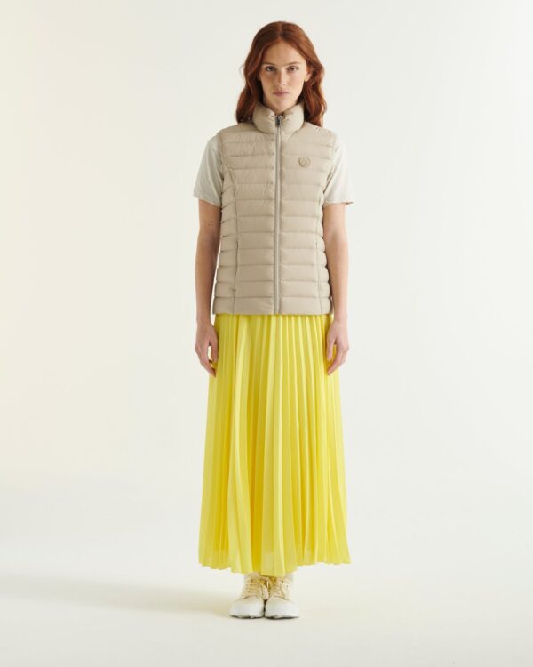Beige Grenada stretch sleeveless down jacket - Image 5