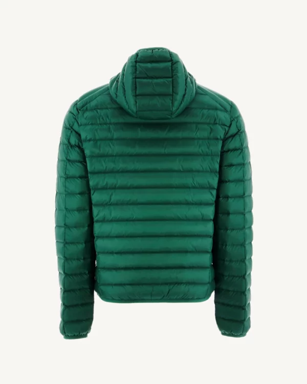 Nico Dark Green Lightweight Hooded Down Jacket - Image 3