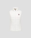 White Seda Sleeveless Lightweight Down Jacket