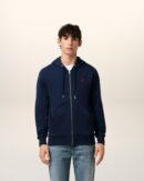 Navy Blue Zip-Up Cotton Ami de Coeur Hoodie