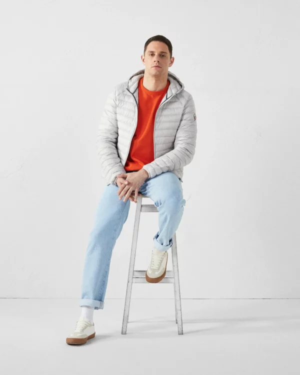 Nico Ice Grey Lightweight Hooded Down Jacket - Image 5