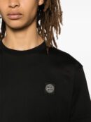 Compass-patch cotton T-shirt