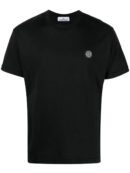 Compass-patch cotton T-shirt