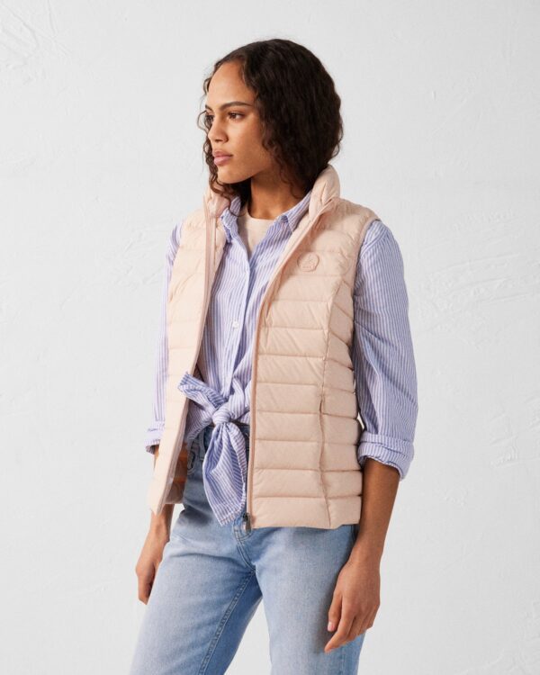Grenada Light Peach Stretch Sleeveless Down Jacket - Image 4
