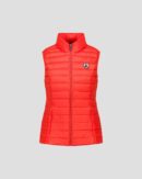 Seda Fire Red Sleeveless Lightweight Down Jacket