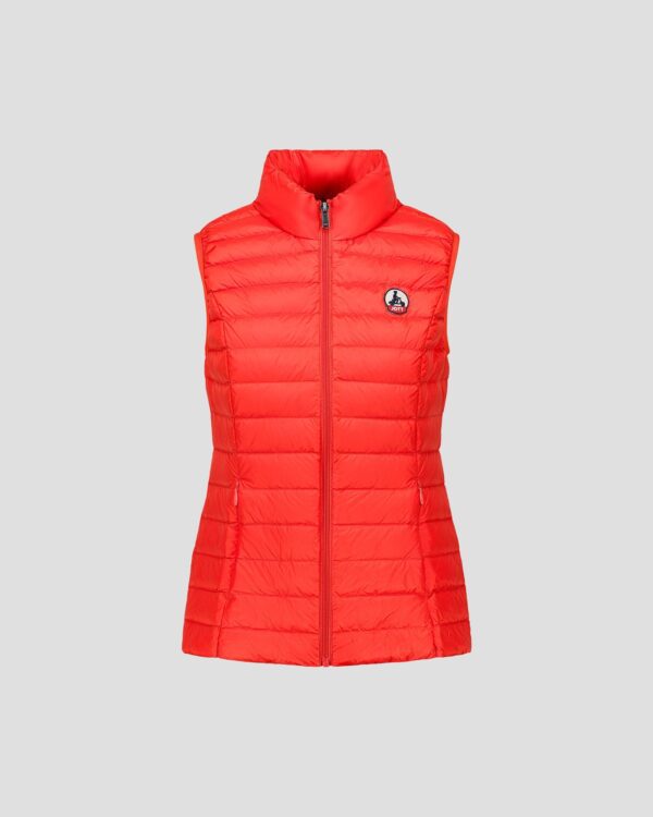 Seda Fire Red Sleeveless Lightweight Down Jacket