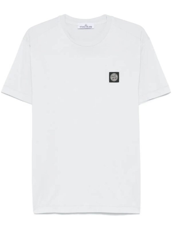 Compass-patch cotton T-shirt