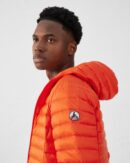 Nico Fire Red Lightweight Hooded Down Jacket
