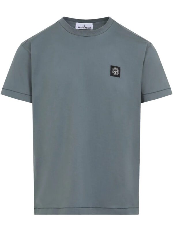 Compass-patch cotton T-shirt