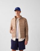 Beige Mat Lightweight Down Jacket