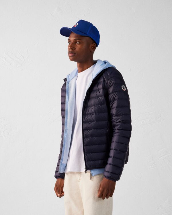 Navy Mat Lightweight Down Jacket - Image 3
