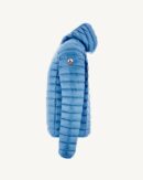Nico Denim Blue Lightweight Hooded Down Jacket