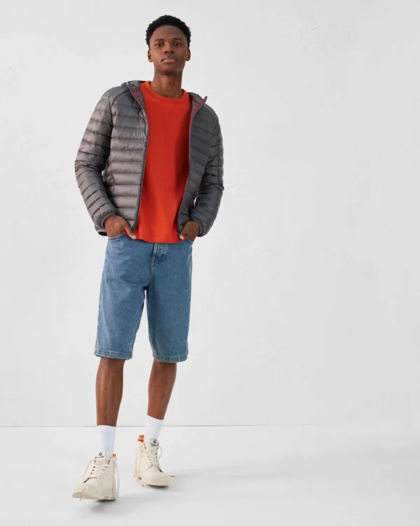 Nico Anthracite Lightweight Hooded Down Jacket - Image 3