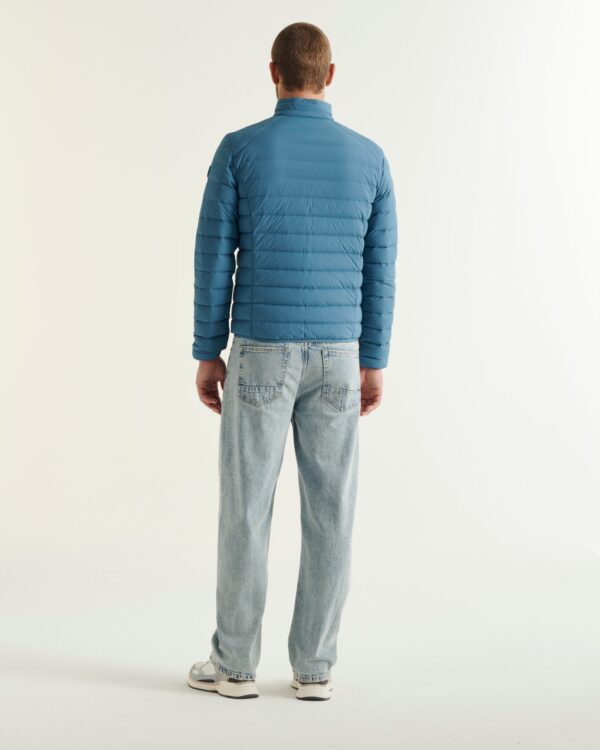 Aragon Blue Jeans Stretch Lightweight Down Jacket - Image 4