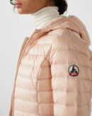 Cloe Light Peach Hooded Lightweight Down Jacket