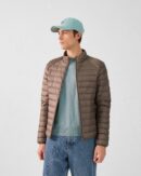 Taupe Mat lightweight down jacket
