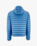 Nico Denim Blue Lightweight Hooded Down Jacket