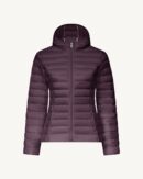Cloe Fig Lightweight Hooded Down Jacket