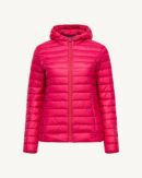 Cloe Fushia Lightweight Hooded Down Jacket