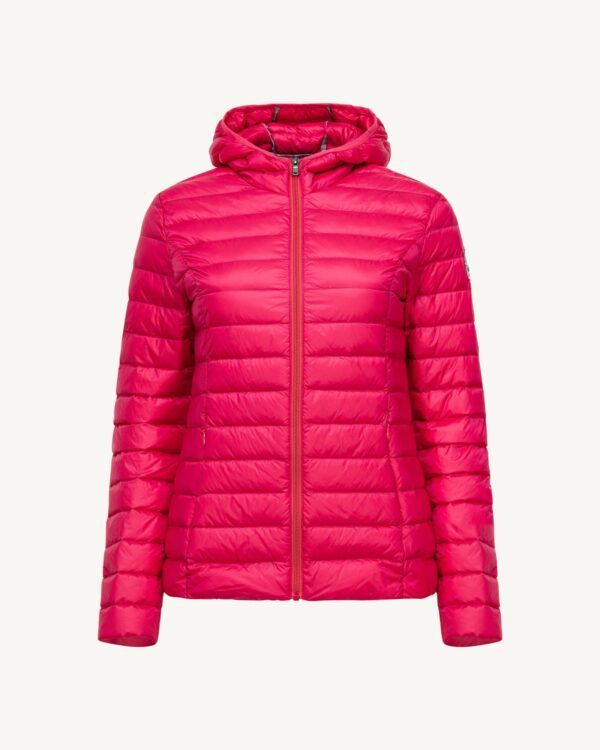 Cloe Fushia Lightweight Hooded Down Jacket