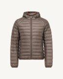 Nico Taupe Lightweight Hooded Down Jacket