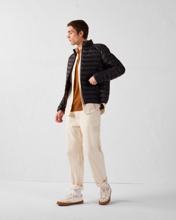 Matte Black Lightweight Down Jacket - Image 2