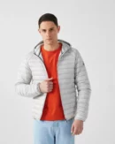 Nico Ice Grey Lightweight Hooded Down Jacket
