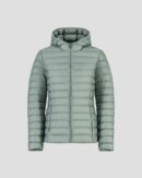 Cloe Mineral Green Lightweight Hooded Down Jacket