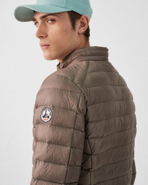 Taupe Mat lightweight down jacket - Image 6