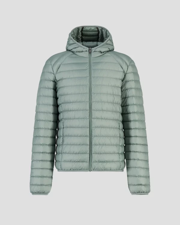 Nico Mineral Green Lightweight Hooded Down Jacket